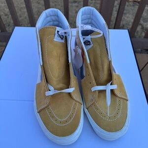 Vans Sk8-Hi Mustard Yellow High Top Sneakers Men's Size 10
